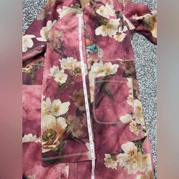 Anthropologie Solitaire NWT Faux Suede Butterfly Floral Long Line Open Jacket M - Picture 12 of 12